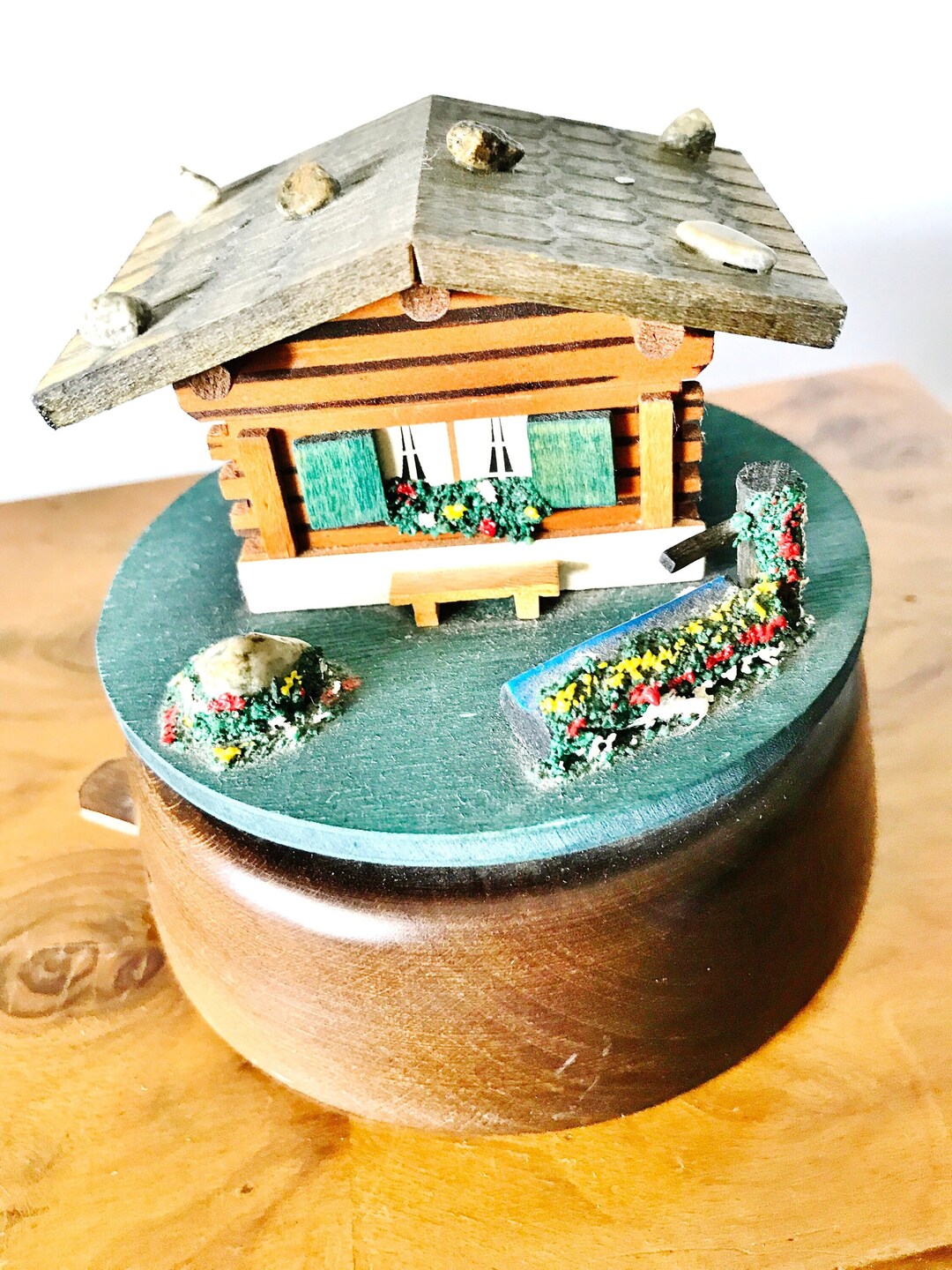 SWISS MUSIC BOX, Alpine Chalet Music Box, Love Story Theme Melody ...