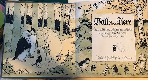 1900 GERMAN CHILDREN BOOK, Fritz Baumgarten Illustrator 1900 GERMAN CHILDREN BOOK, Fritz Baumgarten Illustrator