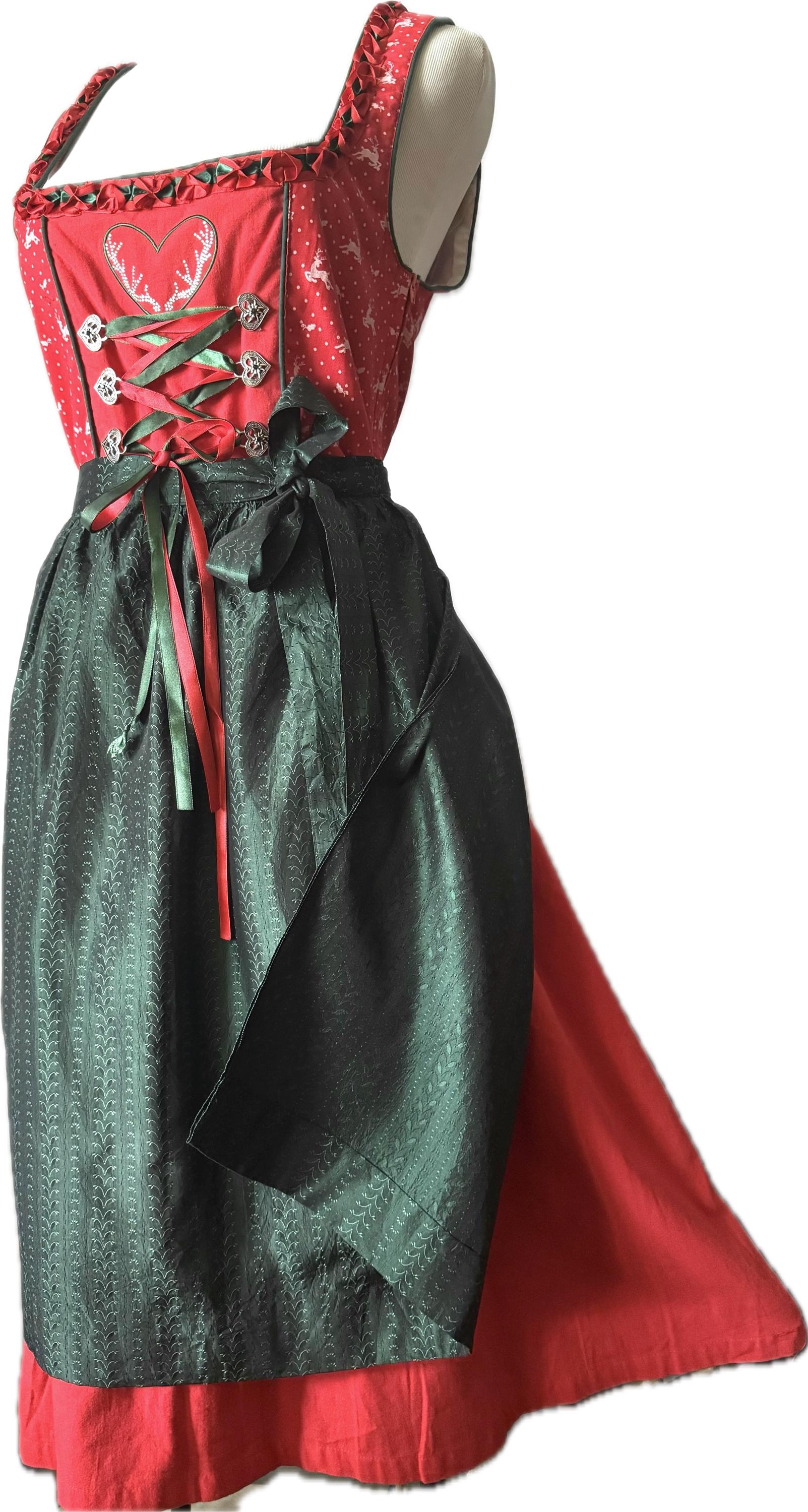 Red Dirndl Austrian - Etsy