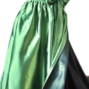 6 Green Dirndl Dress, Wenger Trachten Austria, Silk-like Polyester,