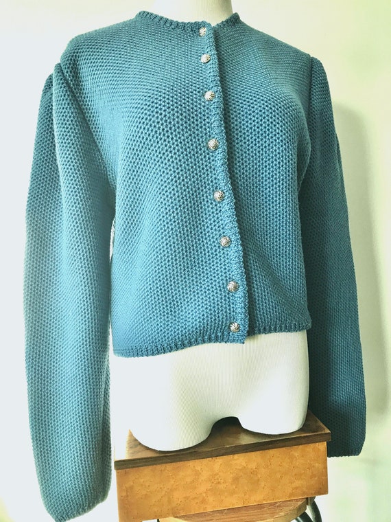 Vintage Wool TRACHTEN DIRNDL Sweater Cardigan, Pu