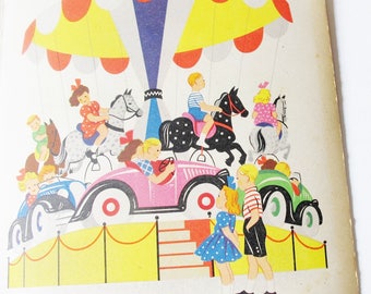 ART DECO Kinderbuch, Prater, Wien, Freizeitpark, Kasper, Mary Go Rund, Selten