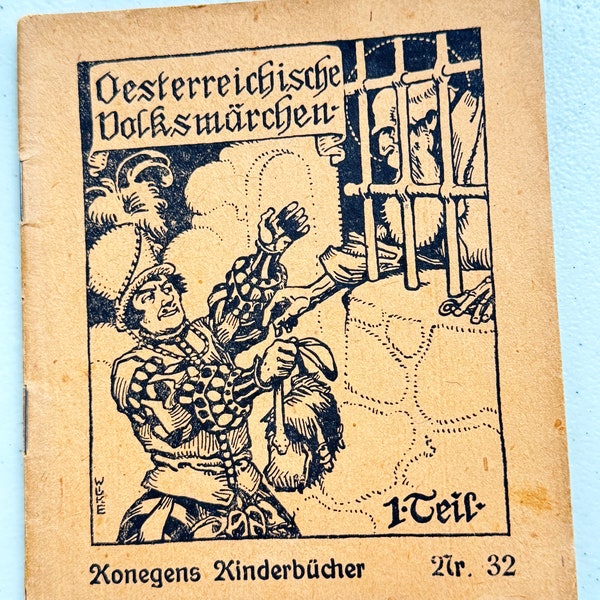vers 1910 CONTES DE FÉES AUTRICHIENS, Konegen Vienne, illustrations en noir et blanc de Karl Wilke, taille 5 x 5 1/2 po., langue allemande, police de caractères Fraktur