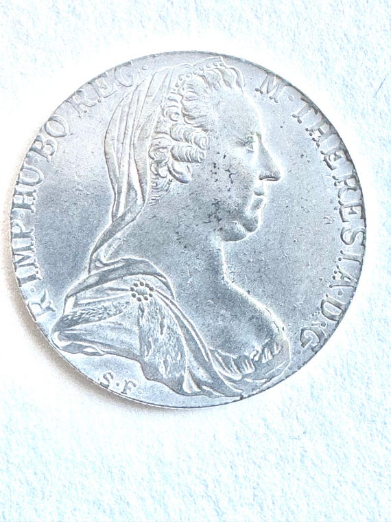 オーストリア ターラー 銀貨 1780年 1ターラー オーストリア銀貨