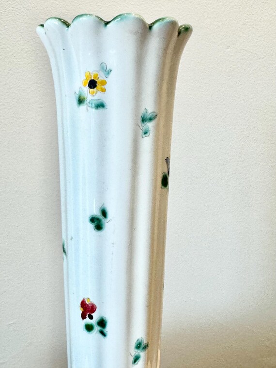 ヴィンテージ グムンドナー セラミック花瓶：オーストリアの手描きの