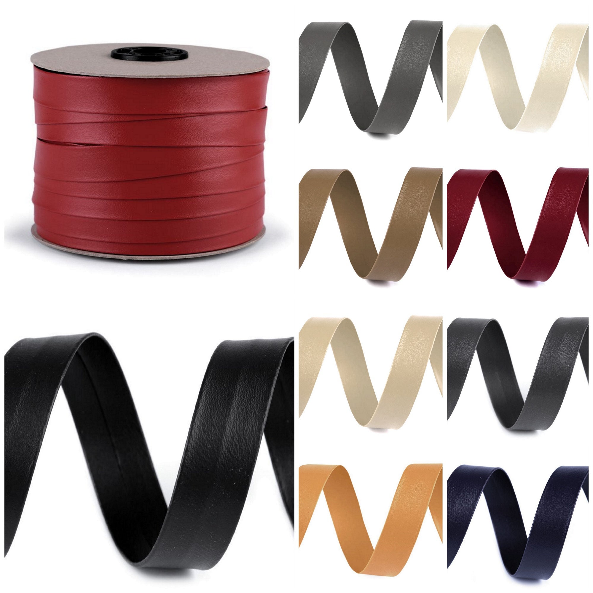 Faux Leather Bias Tape Leatherette 20mm Faux Leather Bias Etsy