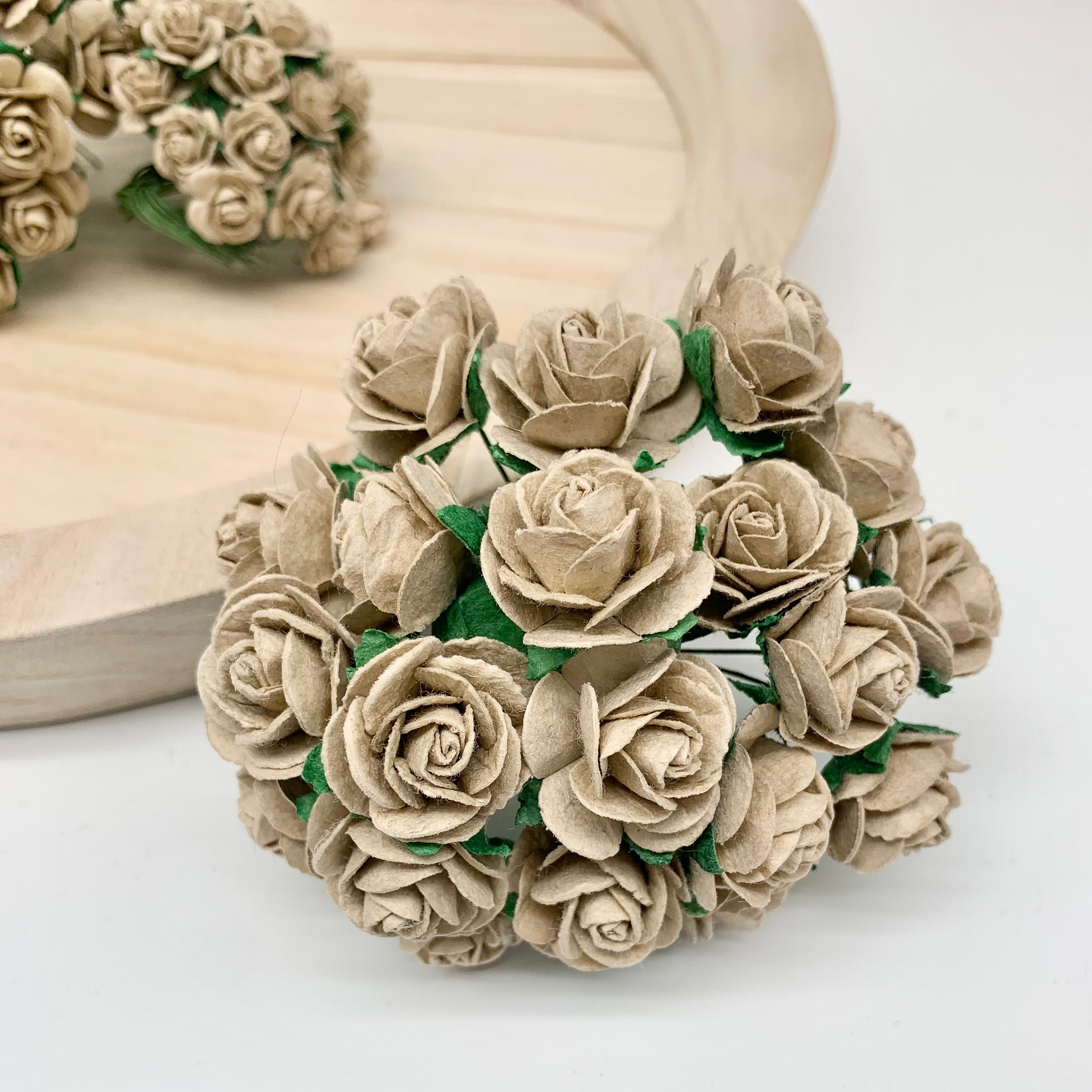 Paper Flowers: 18mm Wild Roses - 6 stems Paper Flowers: 18mm Wild Roses - 6 stems
