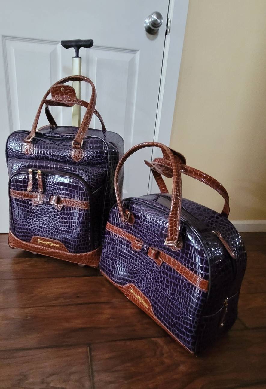 Weekender Bag Samantha Brown Croco Luggage Set Samantha Brown