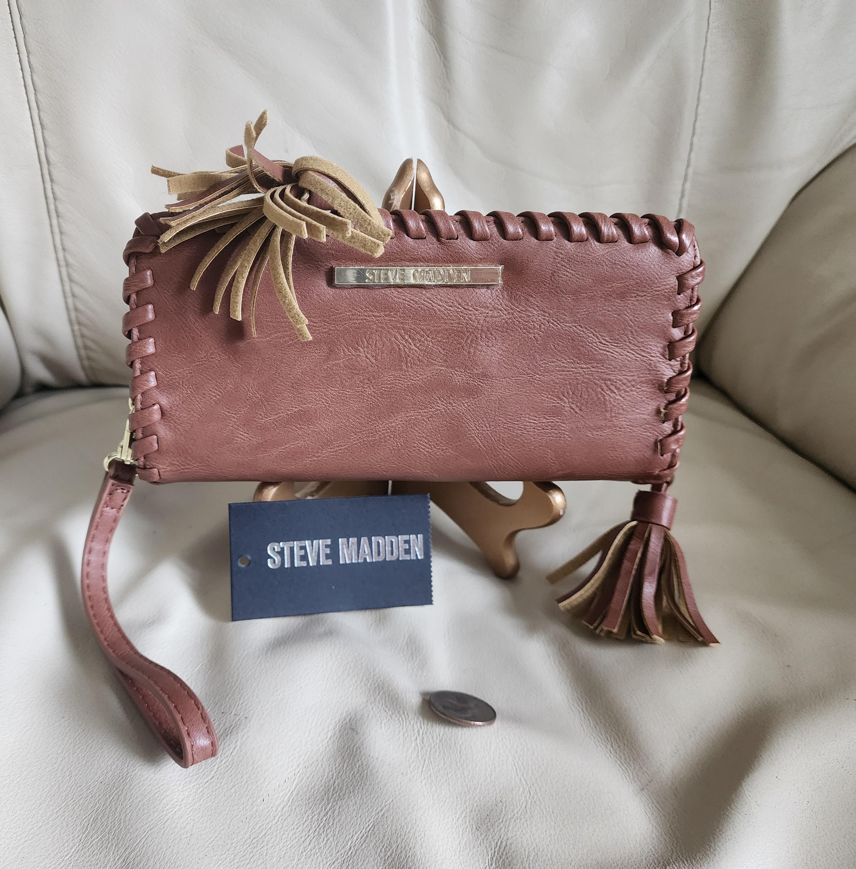 Steve Madden Herren-Geldbörse Aus Echtem Leder – RFID-Schutz, 6 Kartenfächer, ID-Fenster