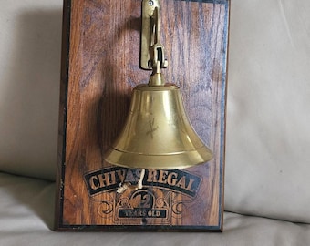 Chivas Regal 12 Year Blended Scotch Whisky Breweriana Nautical Bell Vintage 4 lb