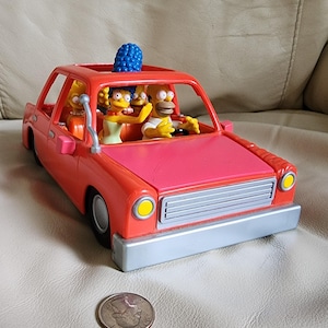 Vintage Simpsons Talking Toy Car - 2001 Playmates Collectible indoor and outdoor pretend play holiday gifts and collectible home decor.
