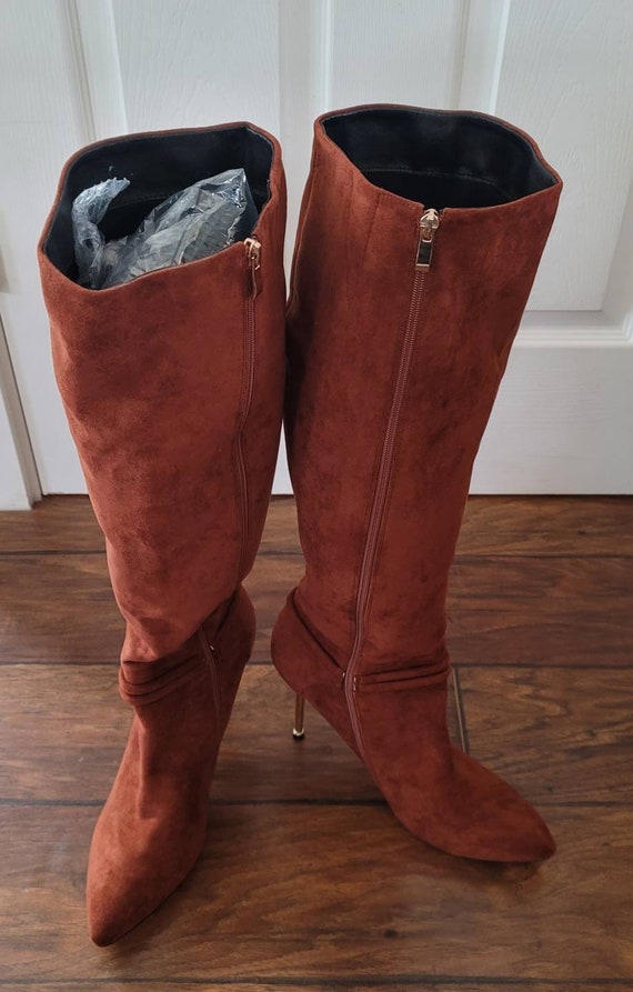 Emilie Brown Over The Knee Suede Boots