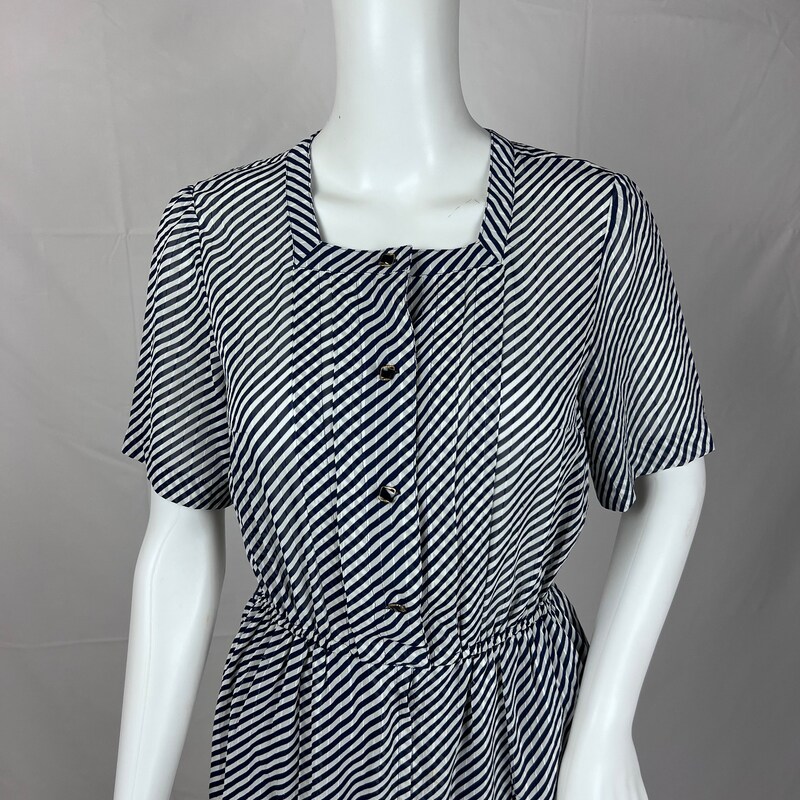 Chevron Pattern Square Neck Dress