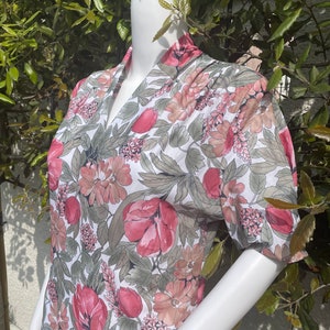 Vintage 1980s Floral Pleated Summer Dress