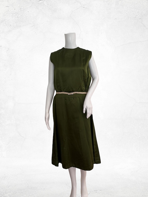 Vintage Jean Allen Emerald Green 1960s Evening Dress. Sulk Greed Dress.  MIDI Dress. Size 12 - Etsy UK