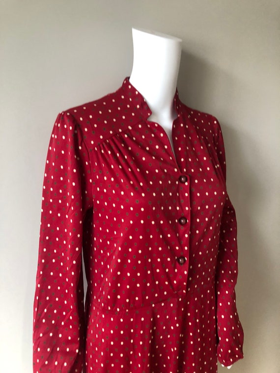 Vintage 1970s Red PolkaDot Dress - image 2