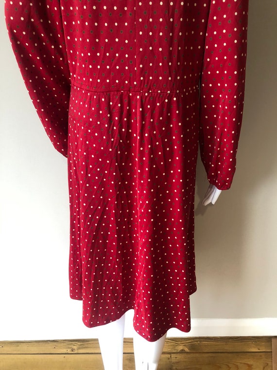 Vintage 1970s Red PolkaDot Dress - image 3