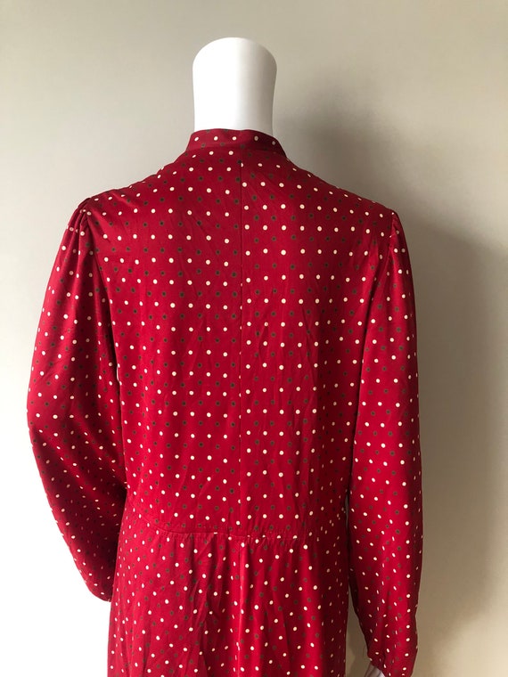 Vintage 1970s Red PolkaDot Dress - image 6