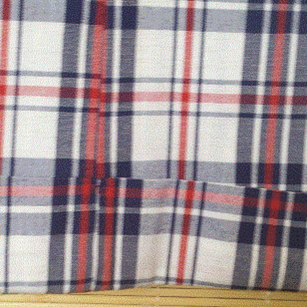 Vintage 1970's Red Plaid Men's Trousers. Size 30x31. Cuffs on Bottom. Belt Loops. Back Pockets.