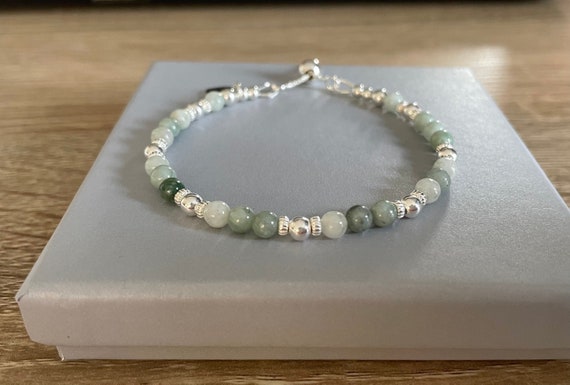 Green and Silver Bead Slider Bracelet Green and Silver Bead Slider Bracelet