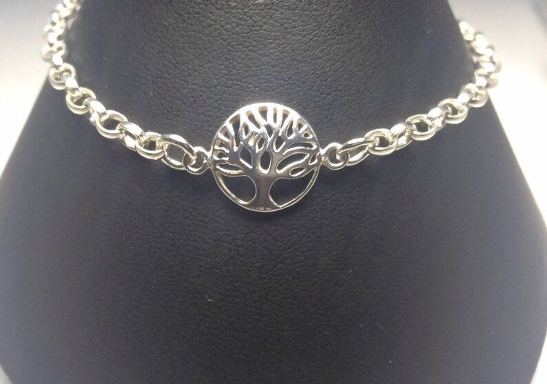 Sterling Silver Tree of Life Charm Bracelet 925 Silver Chain Etsy UK