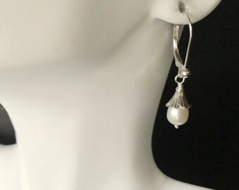 Orecchini In Argento 925 Con Perle Coltivate D'Acqua Dolce, Chiusura Leverback, Regalo In Cofanetto - 6