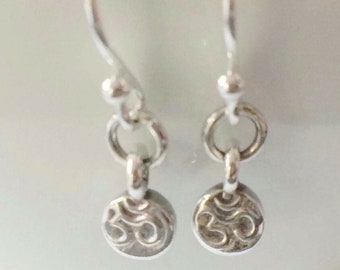 OHM Sterling Silver Earrings Yoga Earrings, OM Jewellery, OHM Charm Earrings, Jewelry Gift,  Dangle Earrings, Yoga Earings,
