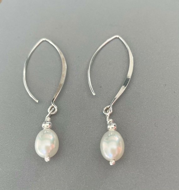 Pendientes De Borlas De Perlas Preciosas De Plata Esterlina Pendientes De Borlas De Perlas Preciosas De Plata Esterlina