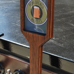 Large Brazilian Cherry Tap Handle Interchangeable Logo / Beer Name Great for homebrewers, Bars, Breweries, Wineries, etc. image 3