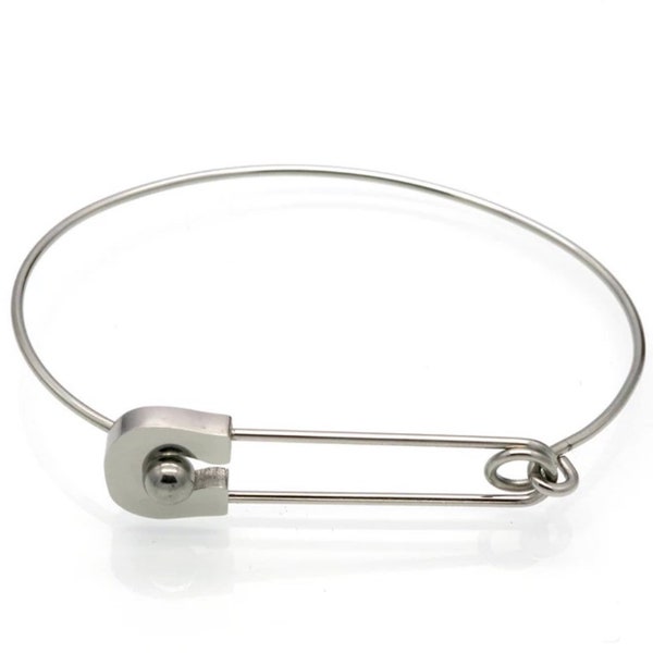 Safety Pin Bangle Etsy