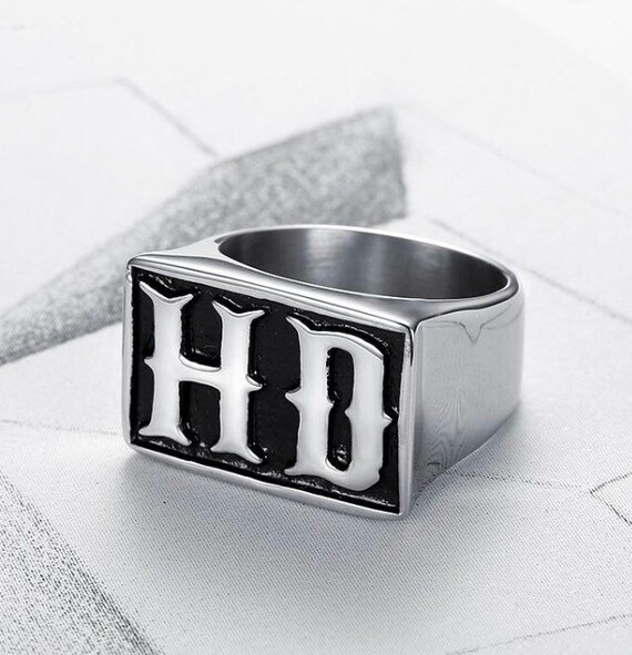 Stainless Steel Biker Ring Etsy