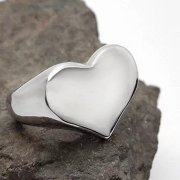 Stainless Steel Heart Ring