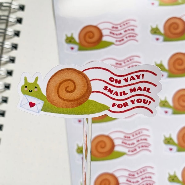 Oh Yay Snail Mail For You Pen Pal Small Business Owner Packaging for Envelopes Sticker Sheet