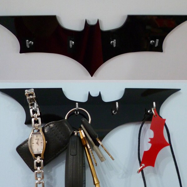 Batman Key Rack - Silver Hooks - Jewellery Organiser