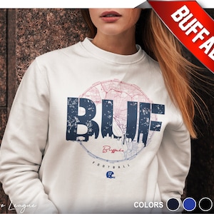 Sweatshirt Buffalo Bills Skyline | Vintage stadsplattegrond, cadeau voetbalfan