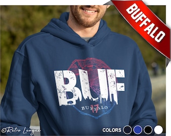 Buffalo Football Hoodie | Vintage Map Skyline Sweatshirt