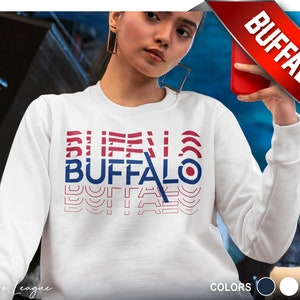Buffalo Crewneck Sweatshirt | Buffalo Urban Text Design | Buffalo Unisex Sweatshirt | Bills Voetbal cadeau voor hem of haar