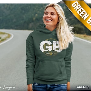 Green Bay Packers Hoodie-Sweatshirt | Green Bay Vintage Stadtplan | Unisex Green Bay Heavy Blend Kapuzenpullover | Green Bay Weihnachtsgeschenk