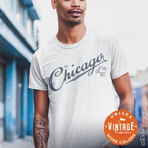 Chicago Bears Football Vintage Shirt | Retro Chicago Football T Shirt | Unisex Chicago Shirt | Chicago Football USA Flag Team Colors
