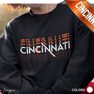 Cincinnati Crewneck Sweatshirt | Cincinnati Urban Text Design | Cincinnati Unisexe Sweat-shirt | Cadeau de football pour lui ou elle
