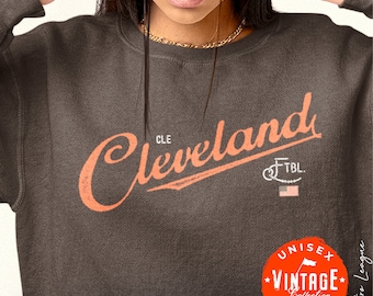 Cleveland Browns Football Sweatshirt | Cleveland Crewneck Sweatshirt | Cleveland Vintage Sweatshirt | UNISEX Retro Cleveland Sweatshirt