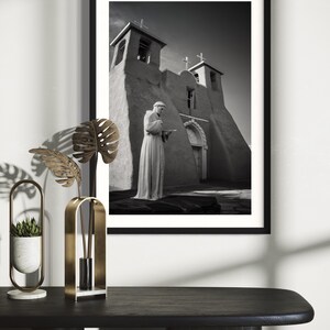 New Mexico Photography Southwest Architecture San Francisco de Asis Mission Church Black and White Fine Art Print or Canvas, several sizes