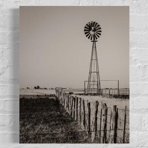 Rustic Windmill Photo Black and White Farmhouse Photography Fine Art Rural Print for Home or Office, several sizes