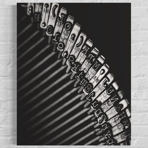 Antique Typewriter Black and White Fine Art Photography Still Life Print For Office Decor Home Wall Art, various sizes