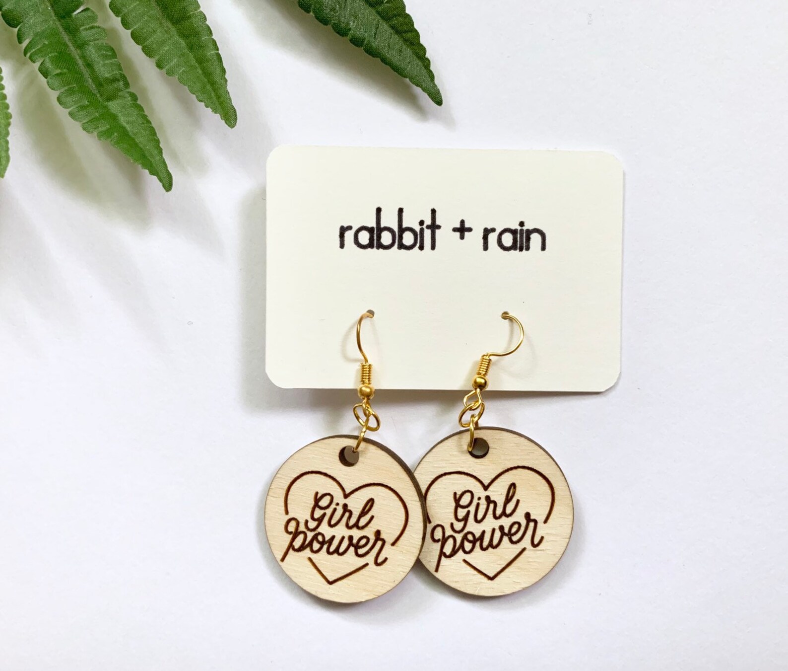 Girl Power Earrings Wooden Feminist Earrings Reproductive Etsy
