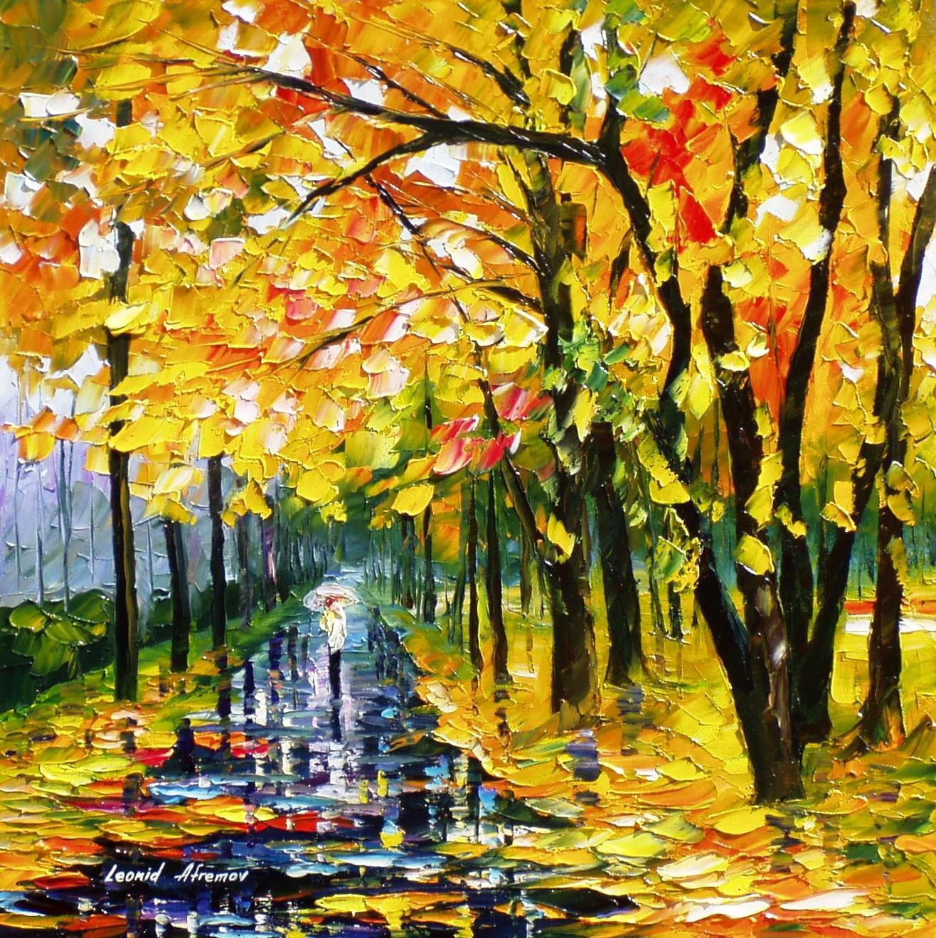 Pretty Canvas Paintings Yellow Wall Art By Leonid Afremov Etsy