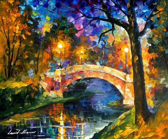 cool abstract art trees purple painting by leonid afremov etsy