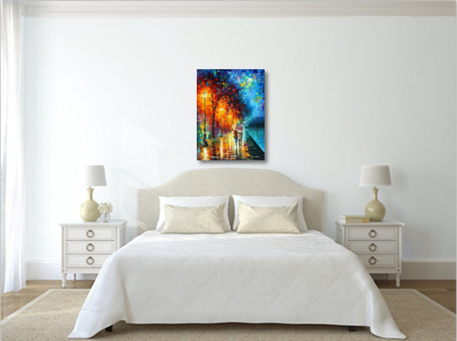 Romantic Wall Art Contrast Painting On Canvas By Leonid Etsy