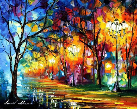 famous artists paintings colorful landscape art on canvas by etsy