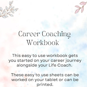 Career Coaching Planner |  Career Coaching Workbook